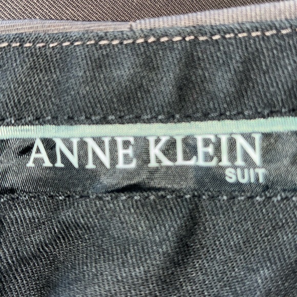 ANNE KLEIN taupe trousers, flat front, high waist, wide leg, side pockets. 6 - Picture 8 of 17
